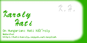 karoly hati business card